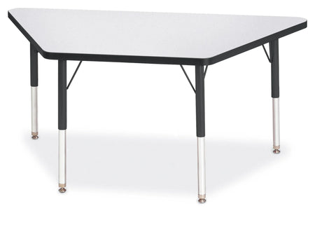 Berries® Trapezoid Activity Tables - 24" X 48", E-height - Freckled Gray/Black/Black