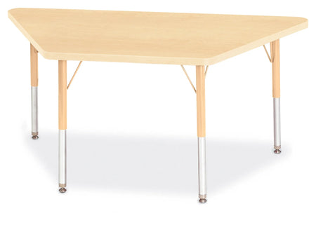 Berries® Trapezoid Activity Tables - 24" X 48", E-height - Maple/Maple/Camel