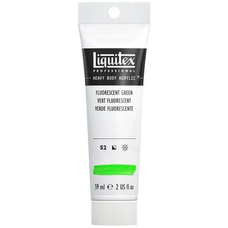 Professional Heavy Body Acrylic Paint, 59 mL Tube, Fluorescent Green