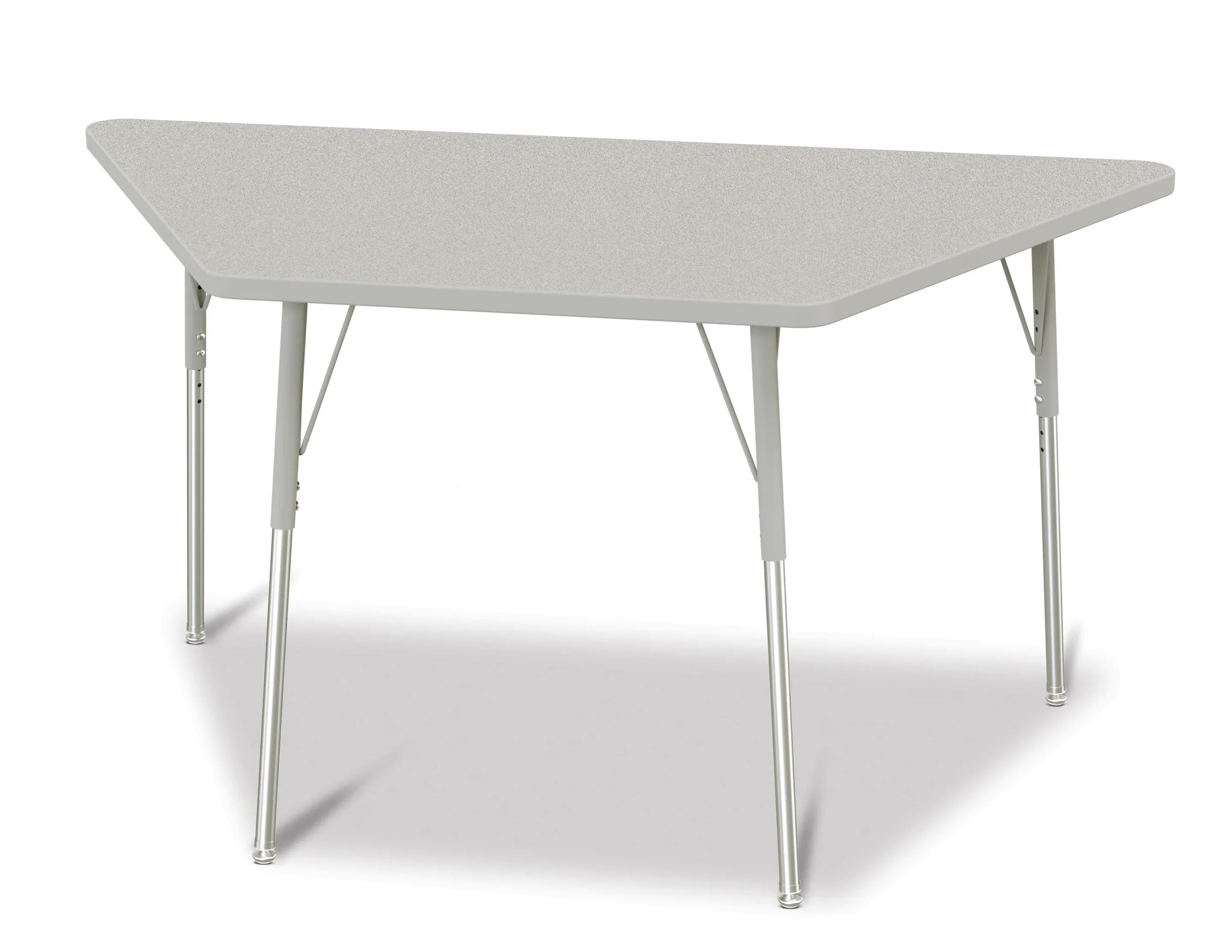 Berries® Trapezoid Activity Tables - 30" X 60", A-height - Freckled Gray/Gray/Gray
