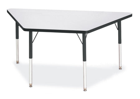 Berries® Trapezoid Activity Tables - 30" X 60", A-height - Freckled Gray/Black/Black