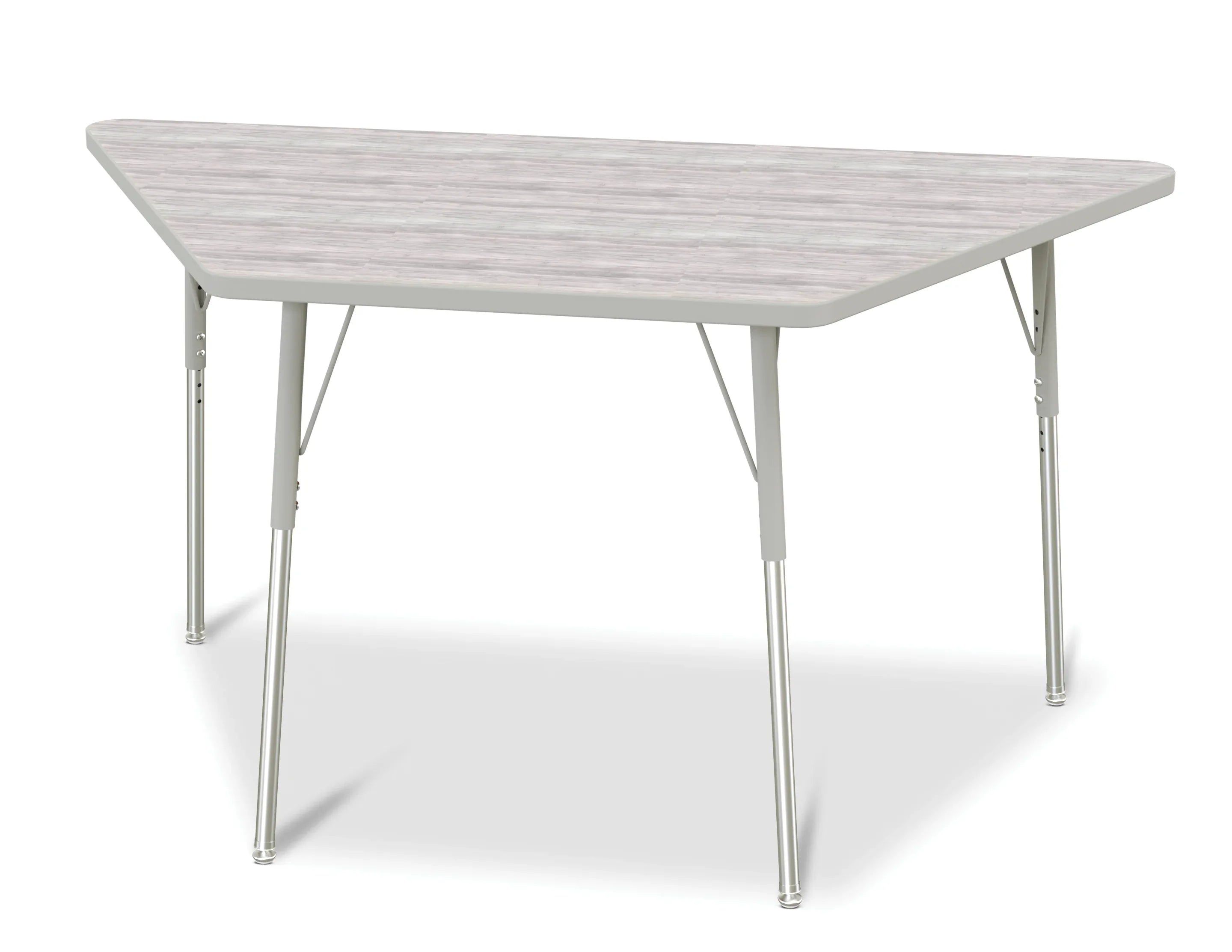 Berries® Trapezoid Activity Table - 30" X 60", A-height - Driftwood Gray/Gray/Gray
