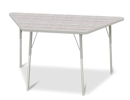 Berries® Trapezoid Activity Table - 30" X 60", A-height - Driftwood Gray/Gray/Gray