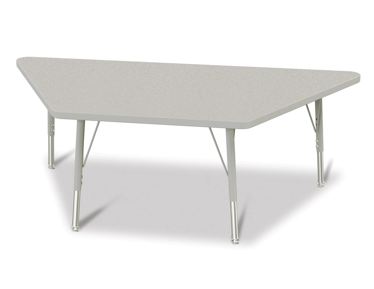Berries® Trapezoid Activity Tables - 30" X 60", E-height - Freckled Gray/Gray/Gray