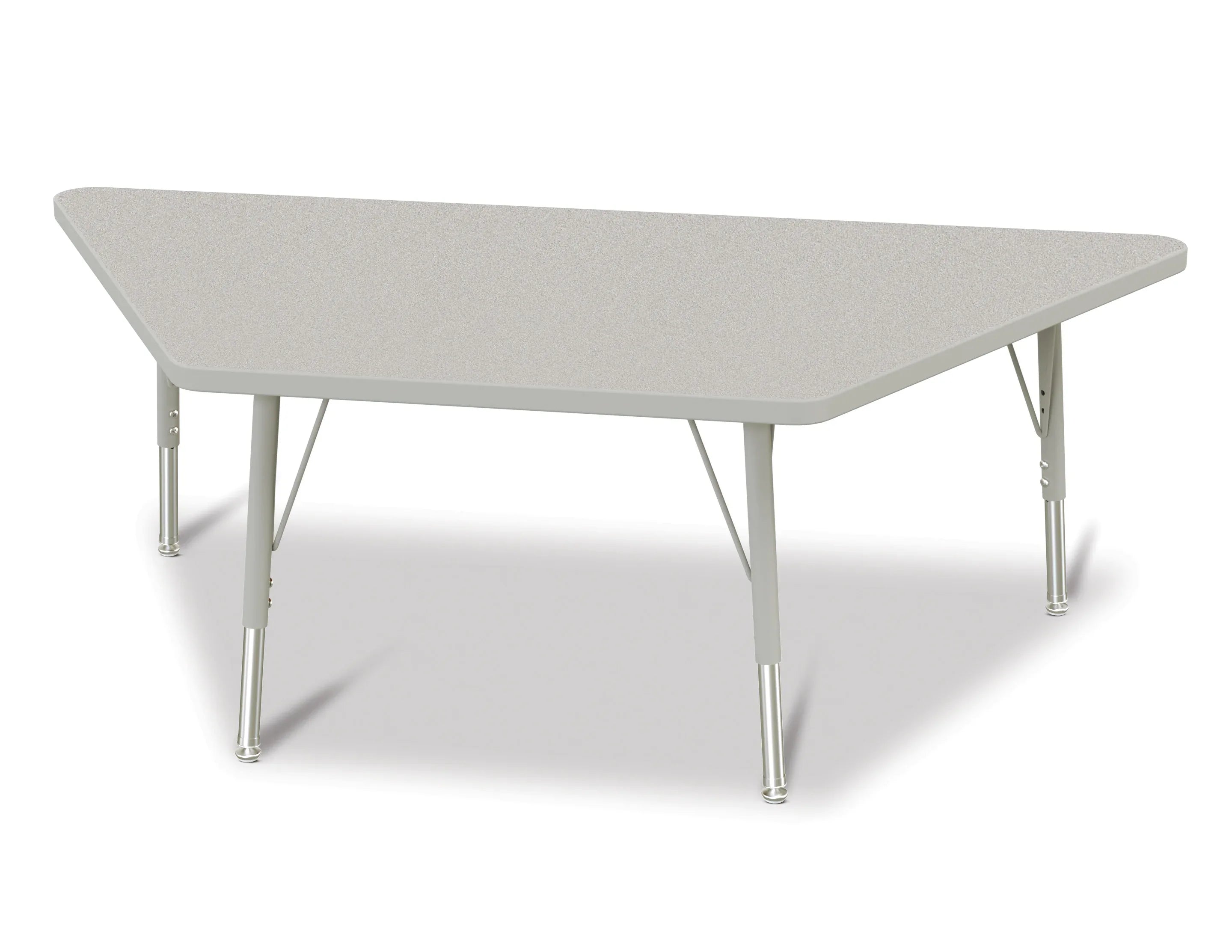 Berries® Trapezoid Activity Tables - 30" X 60", E-height - Freckled Gray/Gray/Gray