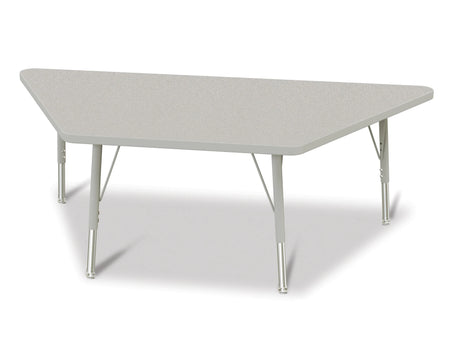 Berries® Trapezoid Activity Tables - 30" X 60", E-height - Freckled Gray/Gray/Gray