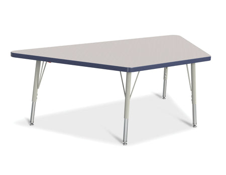 Berries® Trapezoid Activity Tables - 30" X 60", E-height - Freckled Gray/Navy/Gray