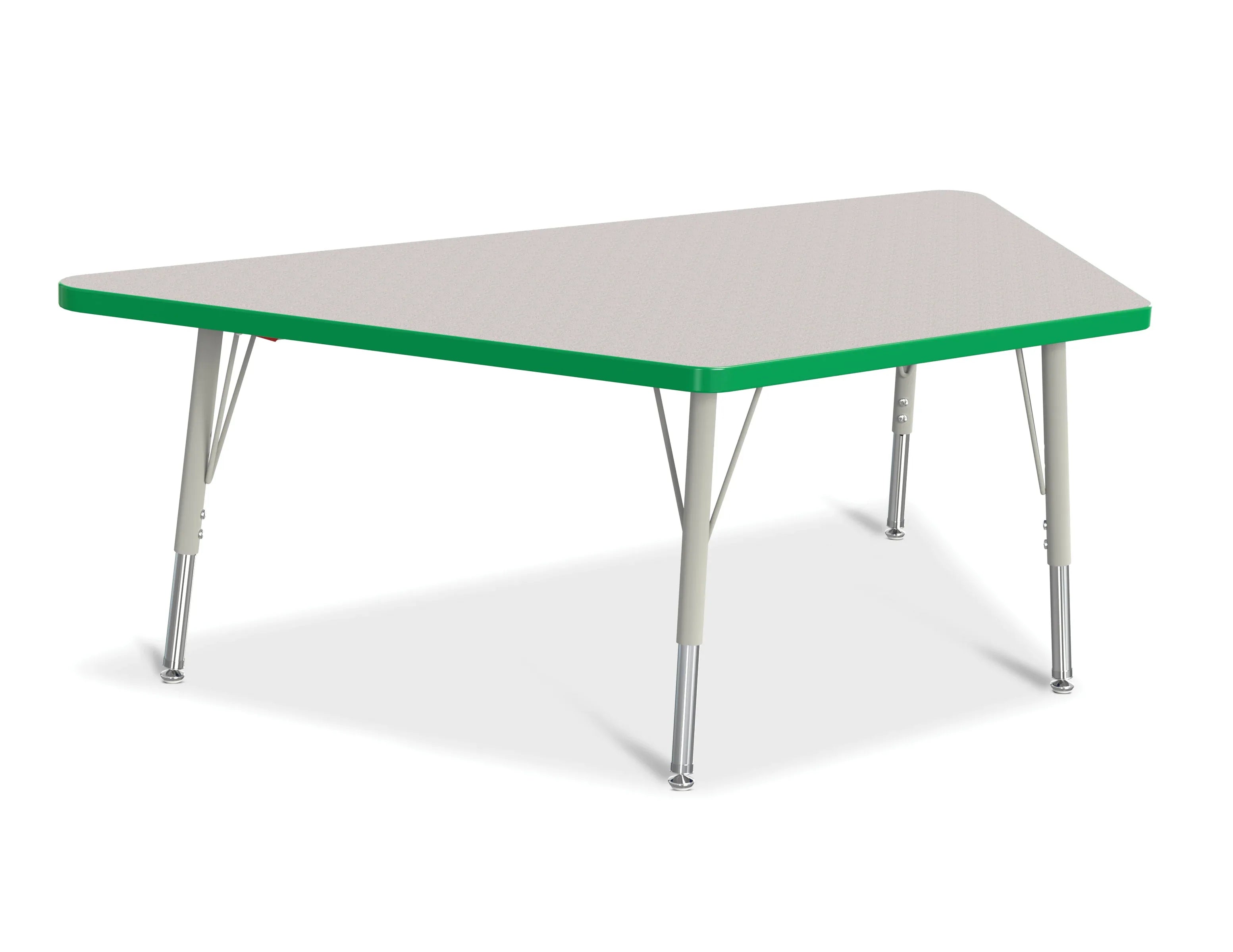 Berries® Trapezoid Activity Tables - 30" X 60", E-height - Freckled Gray/Green/Gray