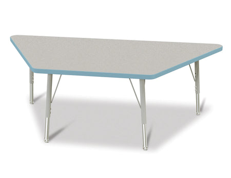 Berries® Trapezoid Activity Tables - 30" X 60", E-height - Freckled Gray/Coastal Blue/Gray