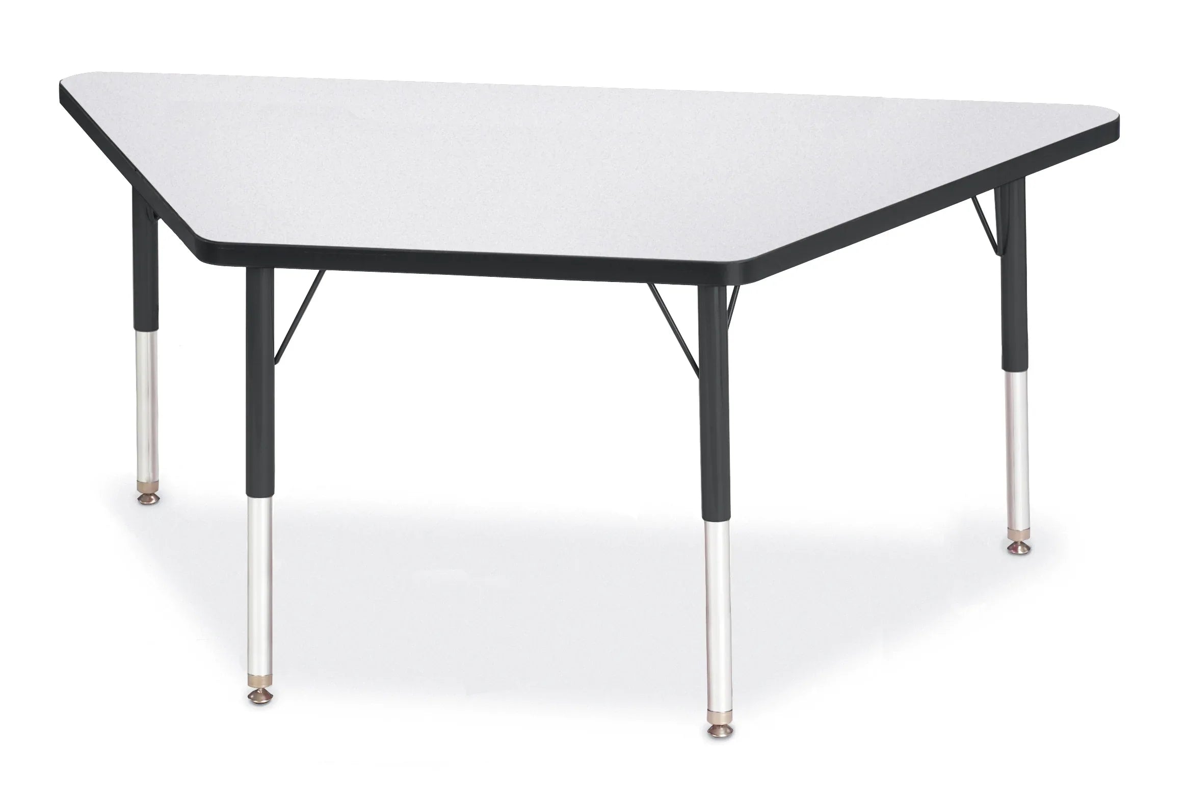 Berries® Trapezoid Activity Tables - 30" X 60", E-height - Freckled Gray/Black/Black