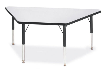 Berries® Trapezoid Activity Tables - 30" X 60", E-height - Freckled Gray/Black/Black