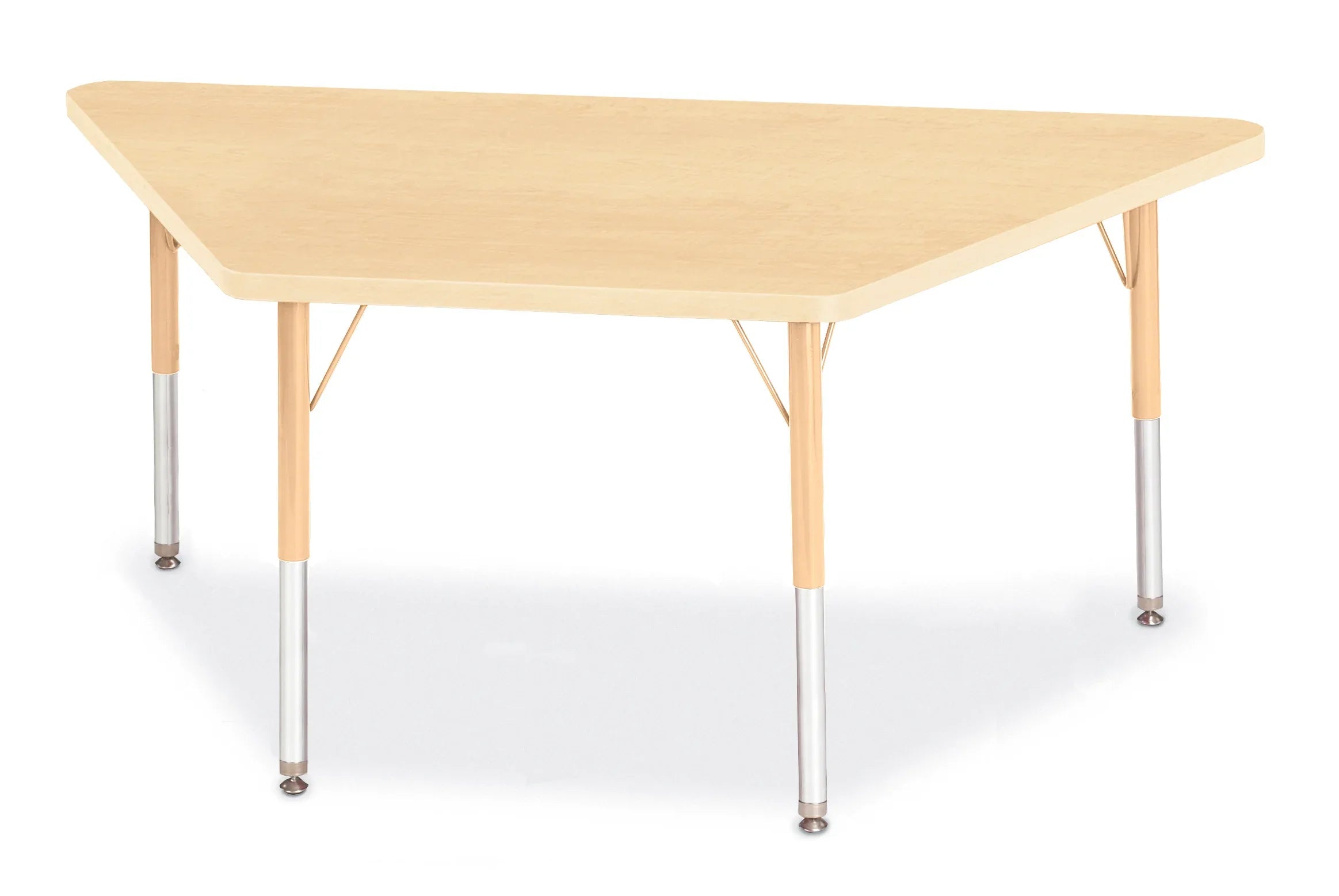 Berries® Trapezoid Activity Tables - 30" X 60", E-height - Maple/Maple/Camel
