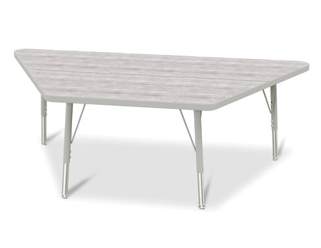 Berries® Trapezoid Activity Table - 30" X 60", E-height - Driftwood Gray/Gray/Gray