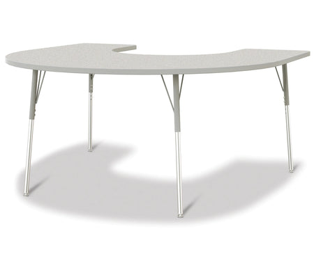 Berries® Horseshoe Activity Table - 66" X 60", A-height - Freckled Gray/Gray/Gray