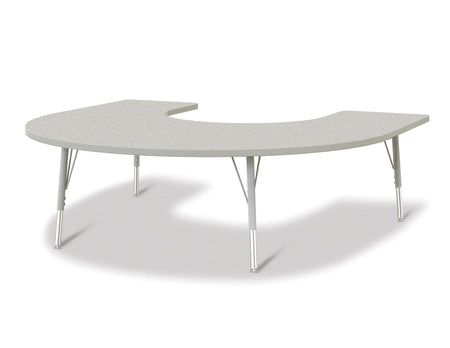 Berries® Horseshoe Activity Table - 66" X 60", E-height - Freckled Gray/Gray/Gray