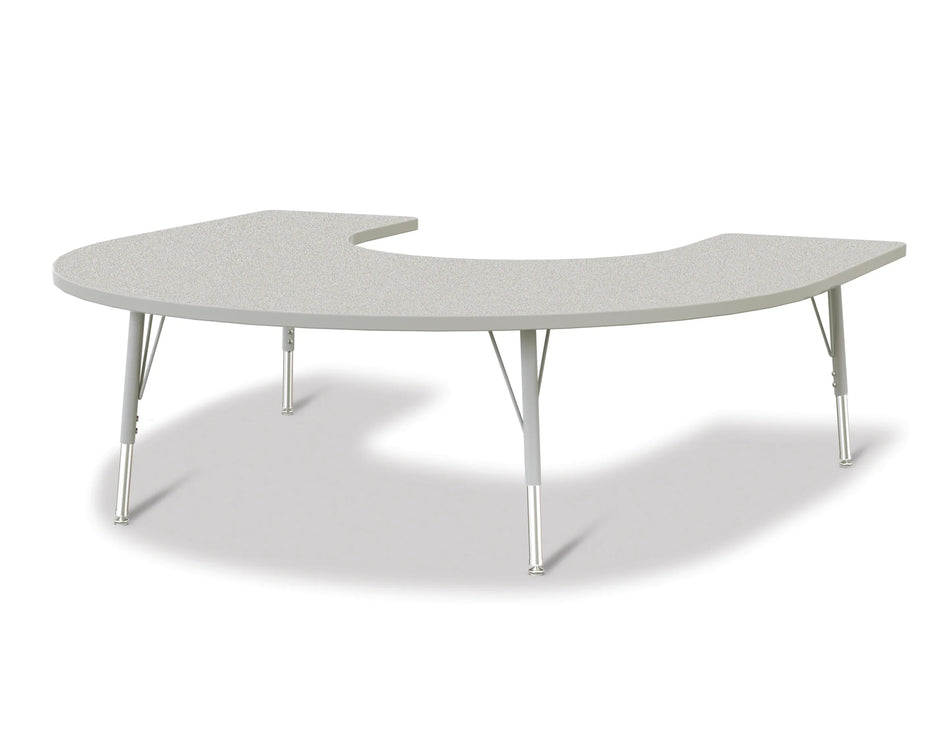 Berries® Horseshoe Activity Table - 66" X 60", E-height - Freckled Gray/Gray/Gray