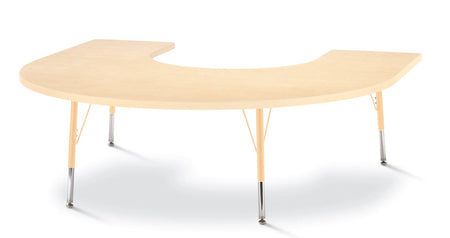 Berries® Horseshoe Activity Table - 66" X 60", E-height - Maple/Maple/Camel