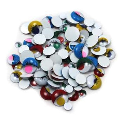 Wiggle Eyes Painted Asst Sizes & Colors 100Ct - CHL64520