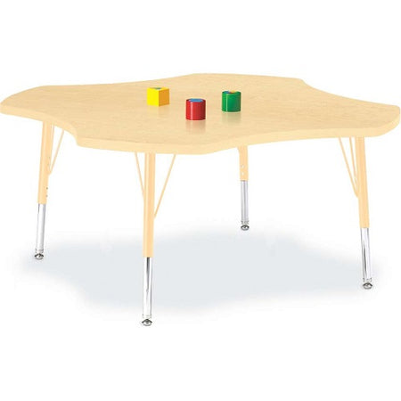 Berries® Four Leaf Activity Table - 48", Adjustable height Maple 251