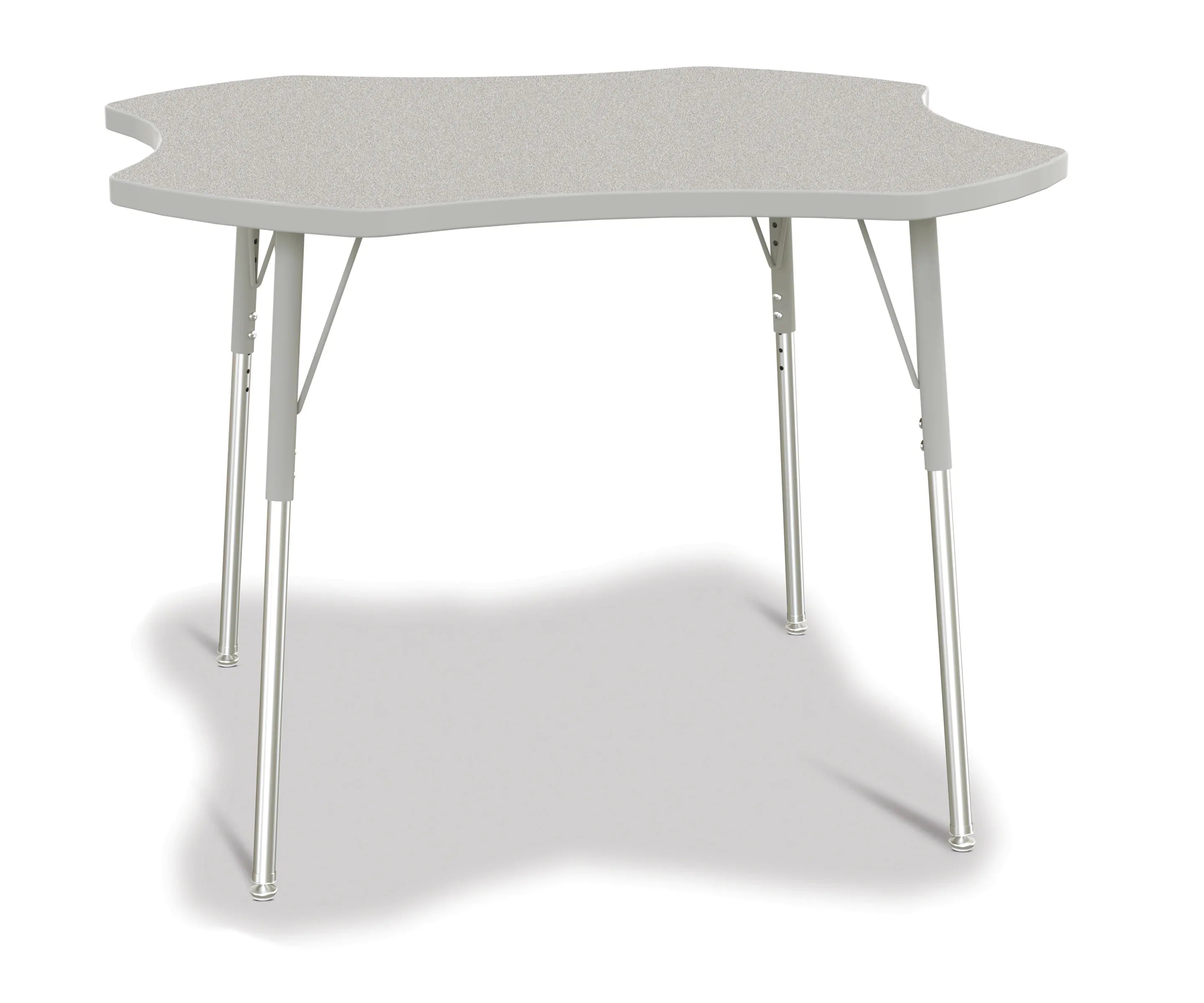 Berries® Four Leaf Activity Table, A-height - Freckled Gray/Gray/Gray
