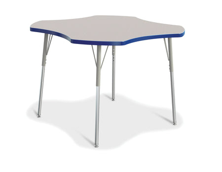 Berries® Four Leaf Activity Table, A-height - Freckled Gray/Blue/Gray