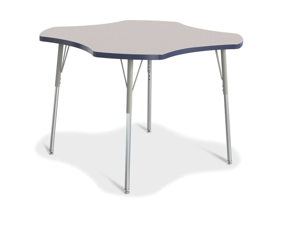 Berries® Four Leaf Activity Table, A-height - Freckled Gray/Navy/Gray