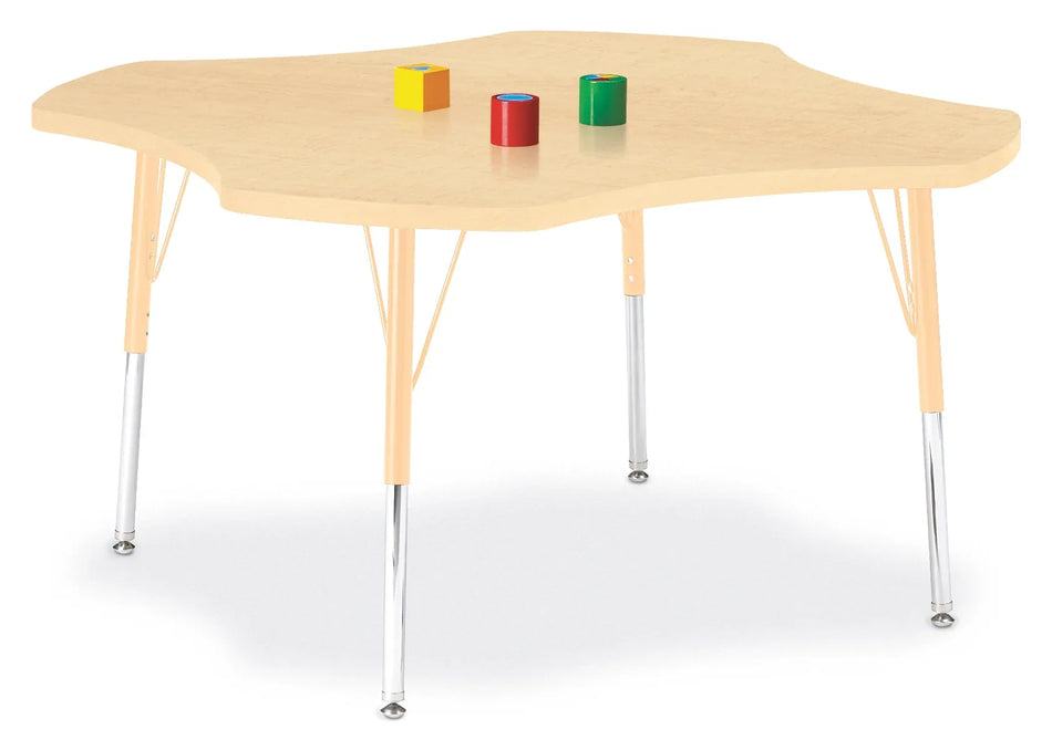 Berries® Four Leaf Activity Table, A-height - Maple/Maple/Camel
