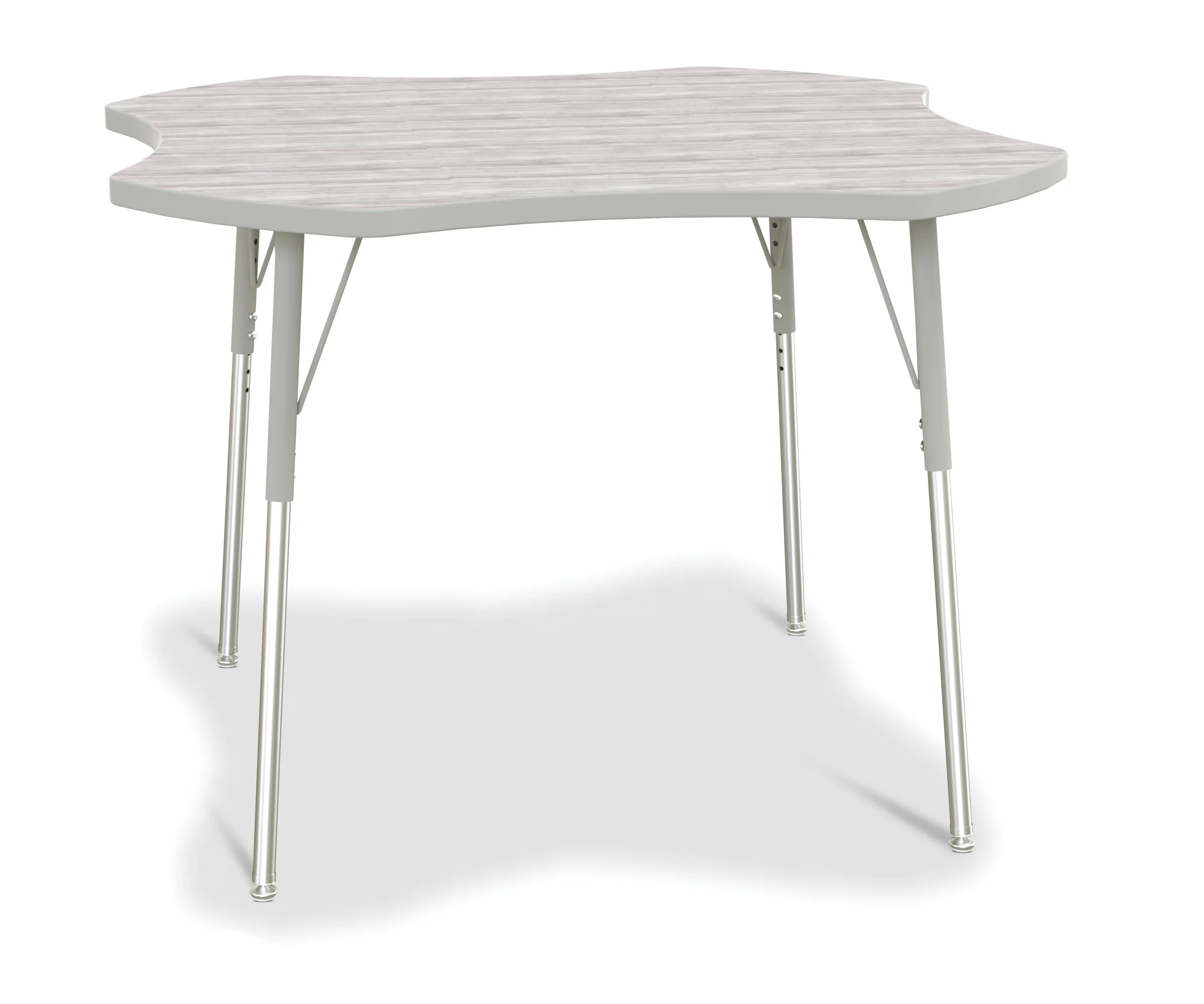 Berries® Four Leaf Activity Table - A-height - Driftwood Gray/Gray/Gray