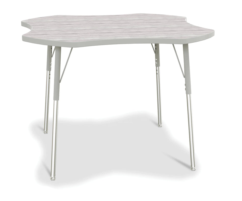 Berries® Four Leaf Activity Table - A-height - Driftwood Gray/Gray/Gray