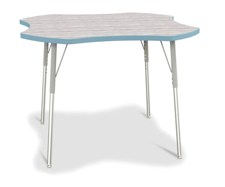 Berries® Four Leaf Activity Table - A-height - Driftwood Gray/Coastal Blue/Gray