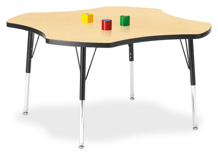 Berries® Four Leaf Activity Table, E-height - Maple/Black/Black