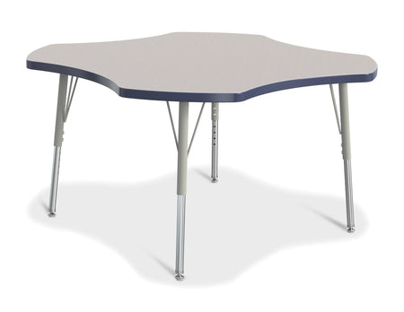 Berries® Four Leaf Activity Table, E-height - Freckled Gray/Navy/Gray