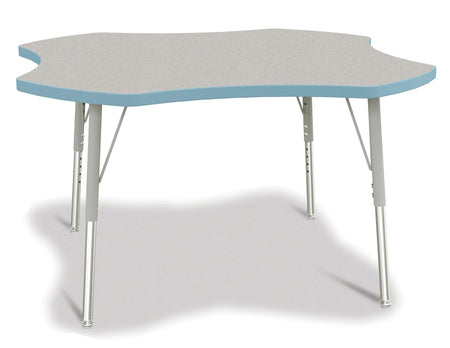 Berries® Four Leaf Activity Table, E-height - Freckled Gray/Coastal Blue/Gray