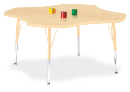 Berries® Four Leaf Activity Table, E-height - Maple/Maple/Camel