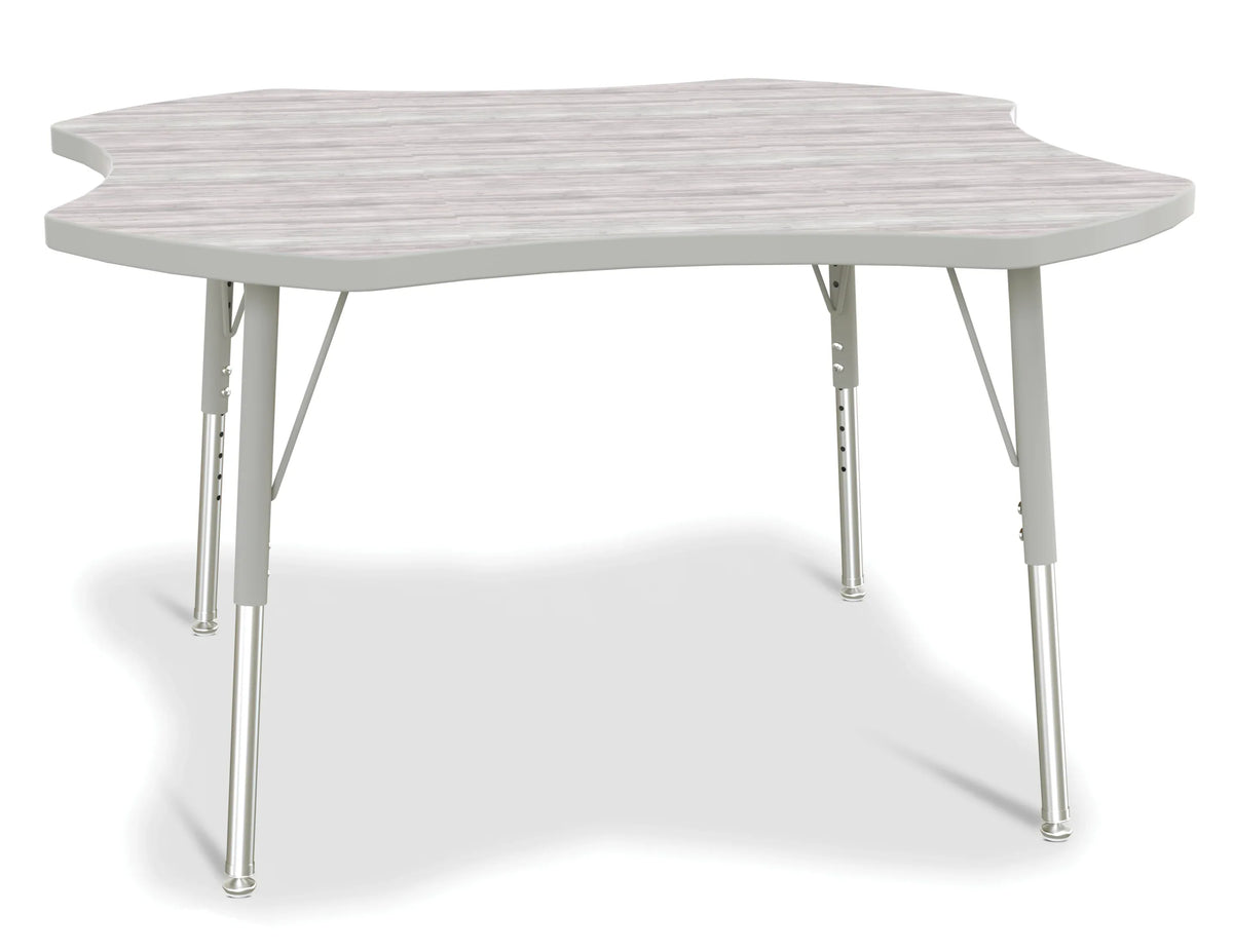 Berries® Four Leaf Activity Table - E-height - Driftwood Gray/Gray/Gray