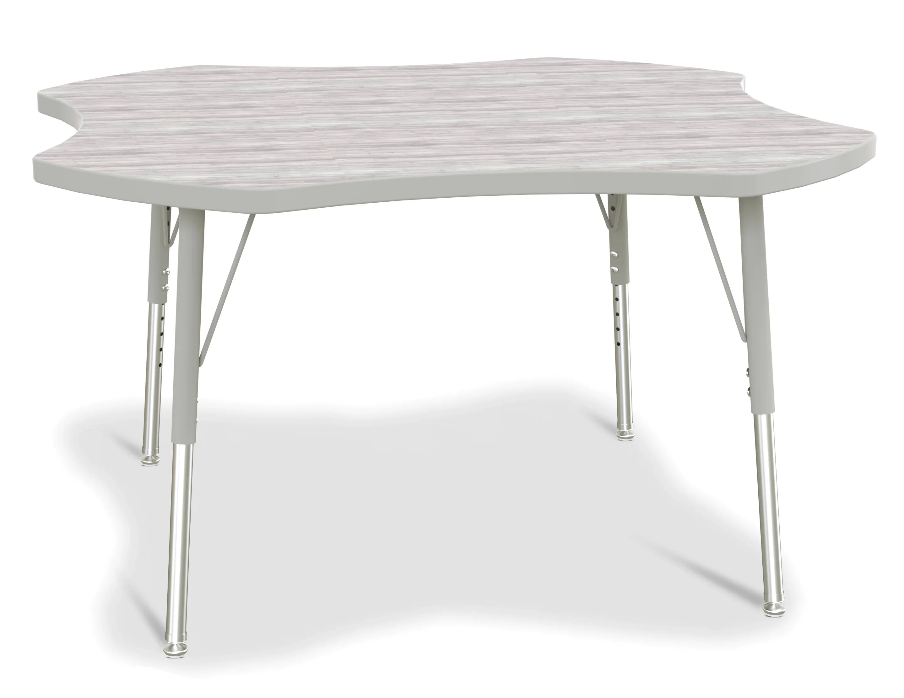 Berries® Four Leaf Activity Table - E-height - Driftwood Gray/Gray/Gray