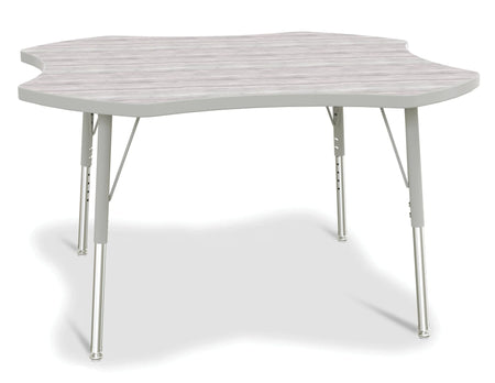 Berries® Four Leaf Activity Table - E-height - Driftwood Gray/Gray/Gray