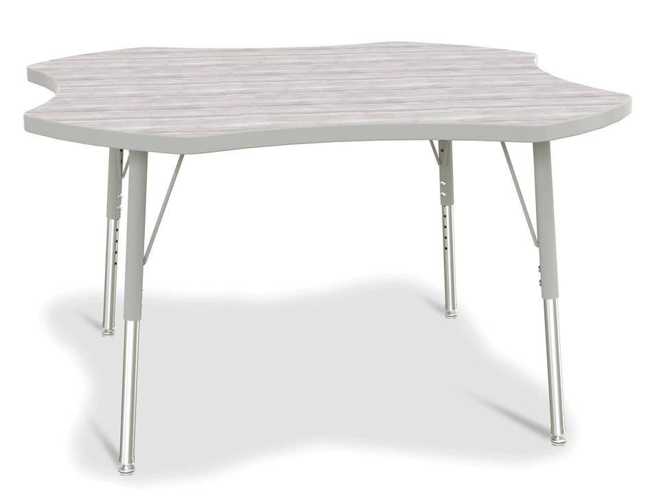 Berries® Four Leaf Activity Table - E-height - Driftwood Gray/Gray/Gray