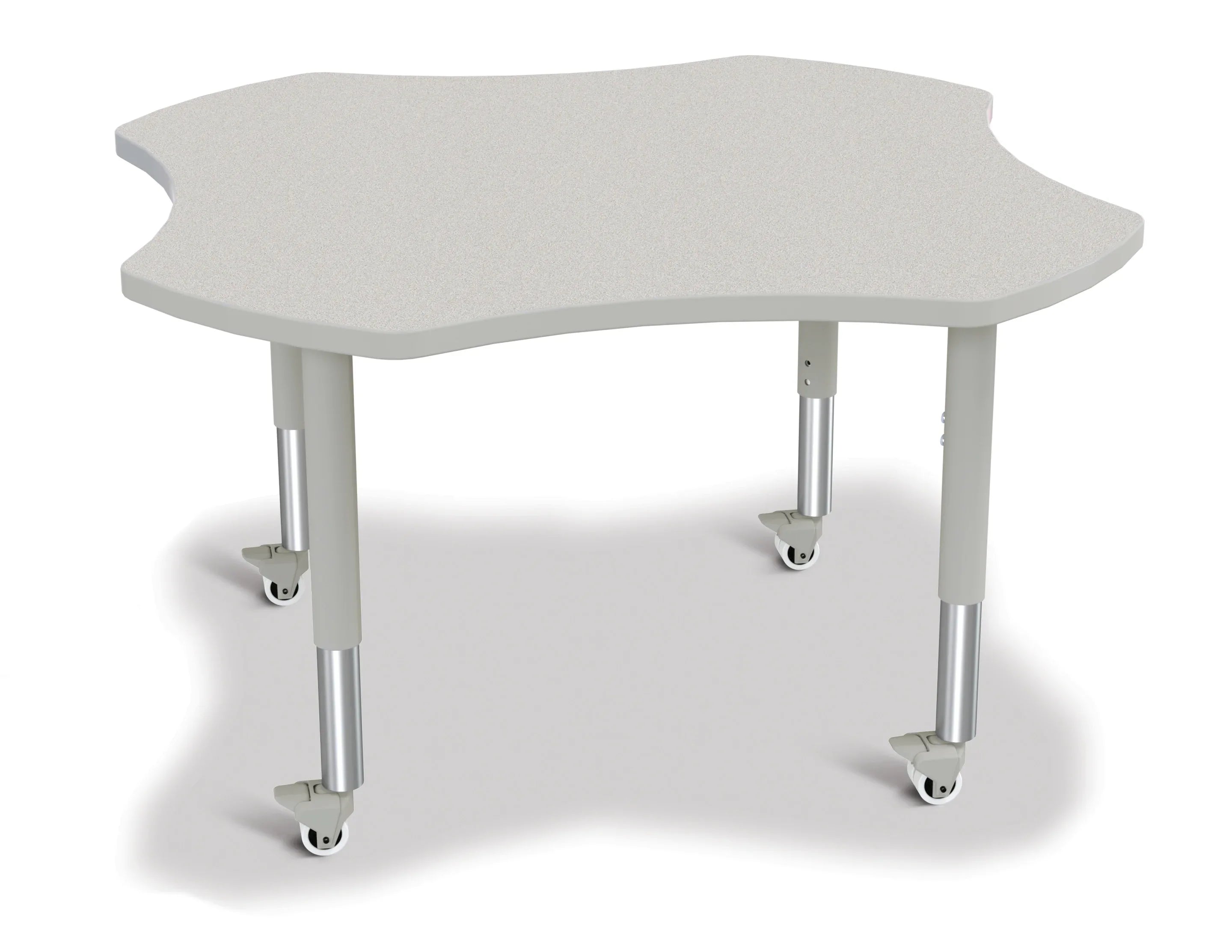 Berries® Four Leaf Activity Table, Mobile - Freckled Gray/Gray/Gray