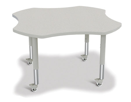Berries® Four Leaf Activity Table, Mobile - Freckled Gray/Gray/Gray
