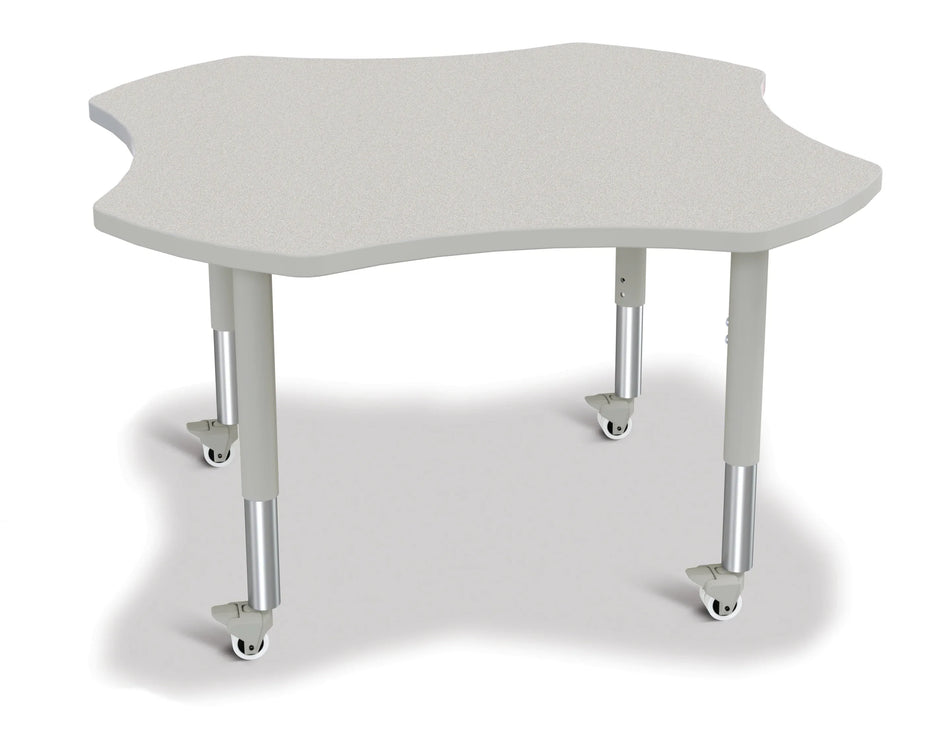 Berries® Four Leaf Activity Table, Mobile - Freckled Gray/Gray/Gray