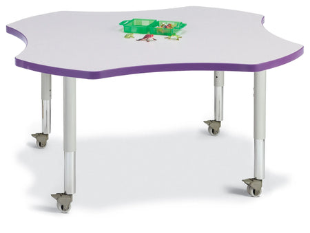 Berries® Four Leaf Activity Table, Mobile - Freckled Gray/Purple/Gray