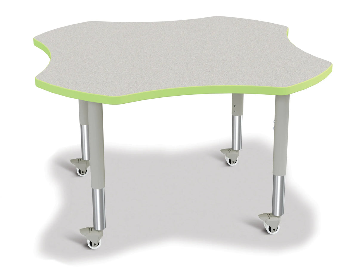 Berries® Four Leaf Activity Table, Mobile - Freckled Gray/Key Lime/Gray