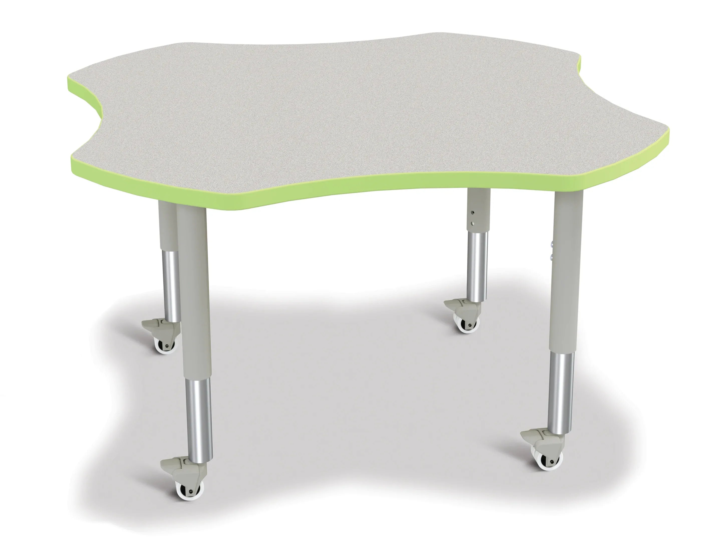 Berries® Four Leaf Activity Table, Mobile - Freckled Gray/Key Lime/Gray