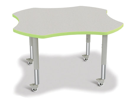 Berries® Four Leaf Activity Table, Mobile - Freckled Gray/Key Lime/Gray