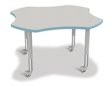 Berries® Four Leaf Activity Table, Mobile - Freckled Gray/Coastal Blue/Gray