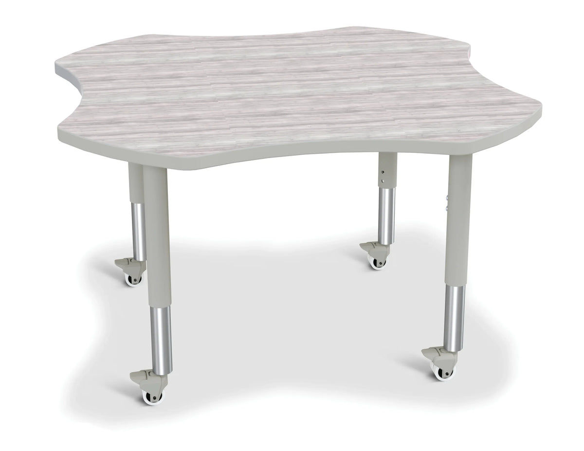 Berries® Four Leaf Activity Table - Mobile - Driftwood Gray/Gray/Gray
