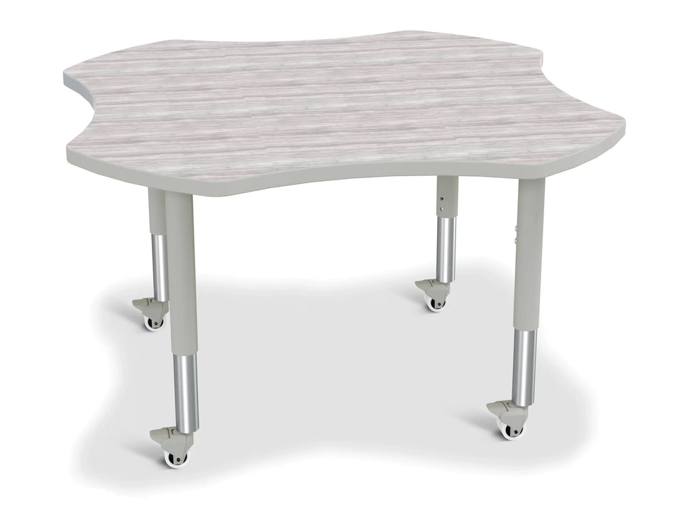 Berries® Four Leaf Activity Table - Mobile - Driftwood Gray/Gray/Gray