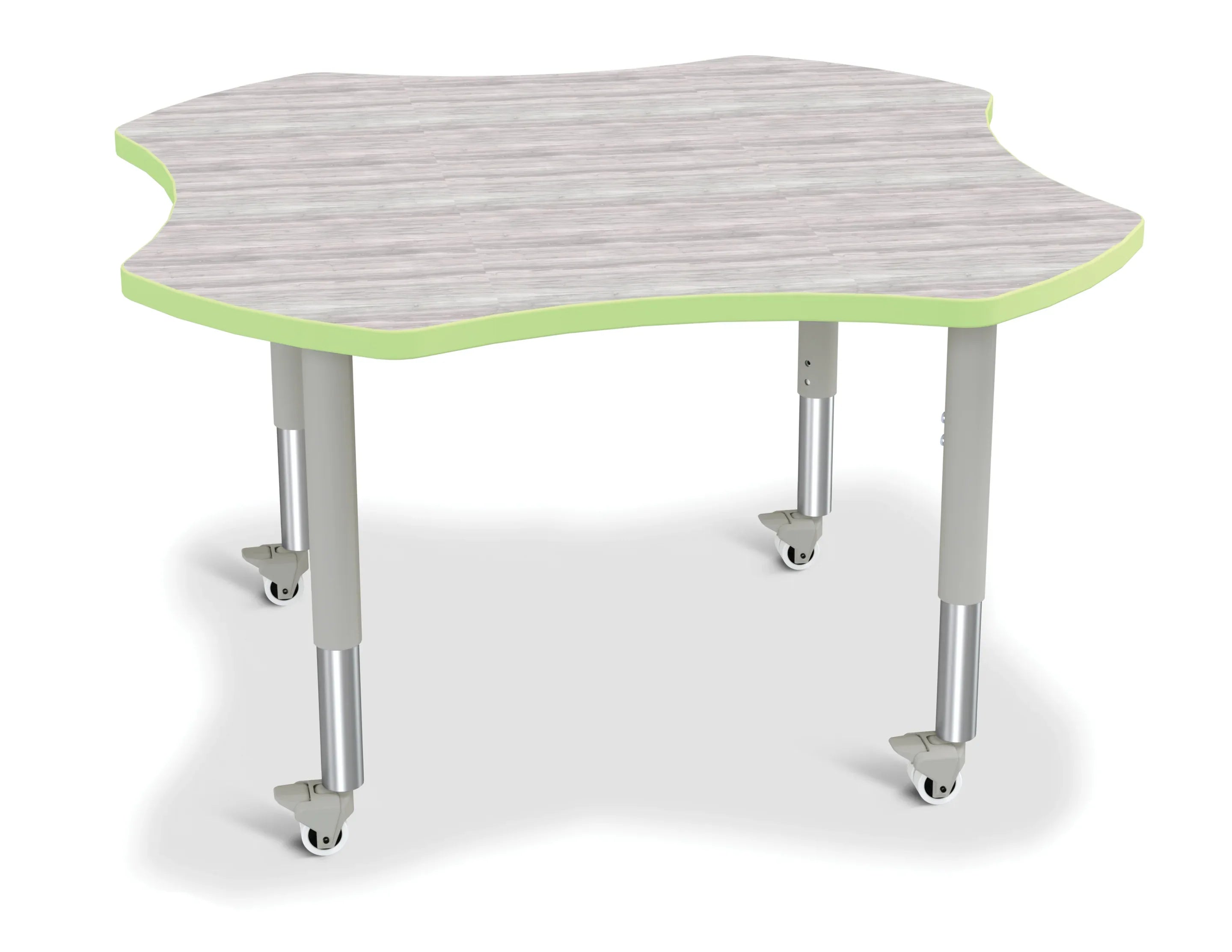 Berries® Four Leaf Activity Table - Mobile - Driftwood Gray/Key Lime/Gray