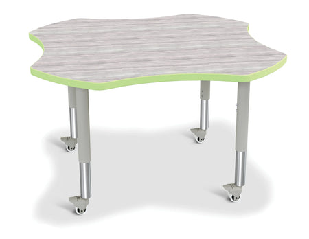 Berries® Four Leaf Activity Table - Mobile - Driftwood Gray/Key Lime/Gray